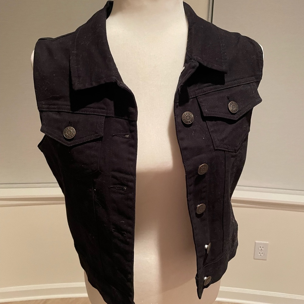 Black Denim Vest